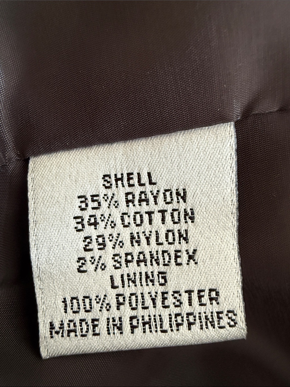 Talbots Brown Cropped Blazer Jacket Pleated Back Stretch Size 10 - Picture 6 of 7